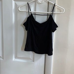 American Eagle black over the shoulder crop top